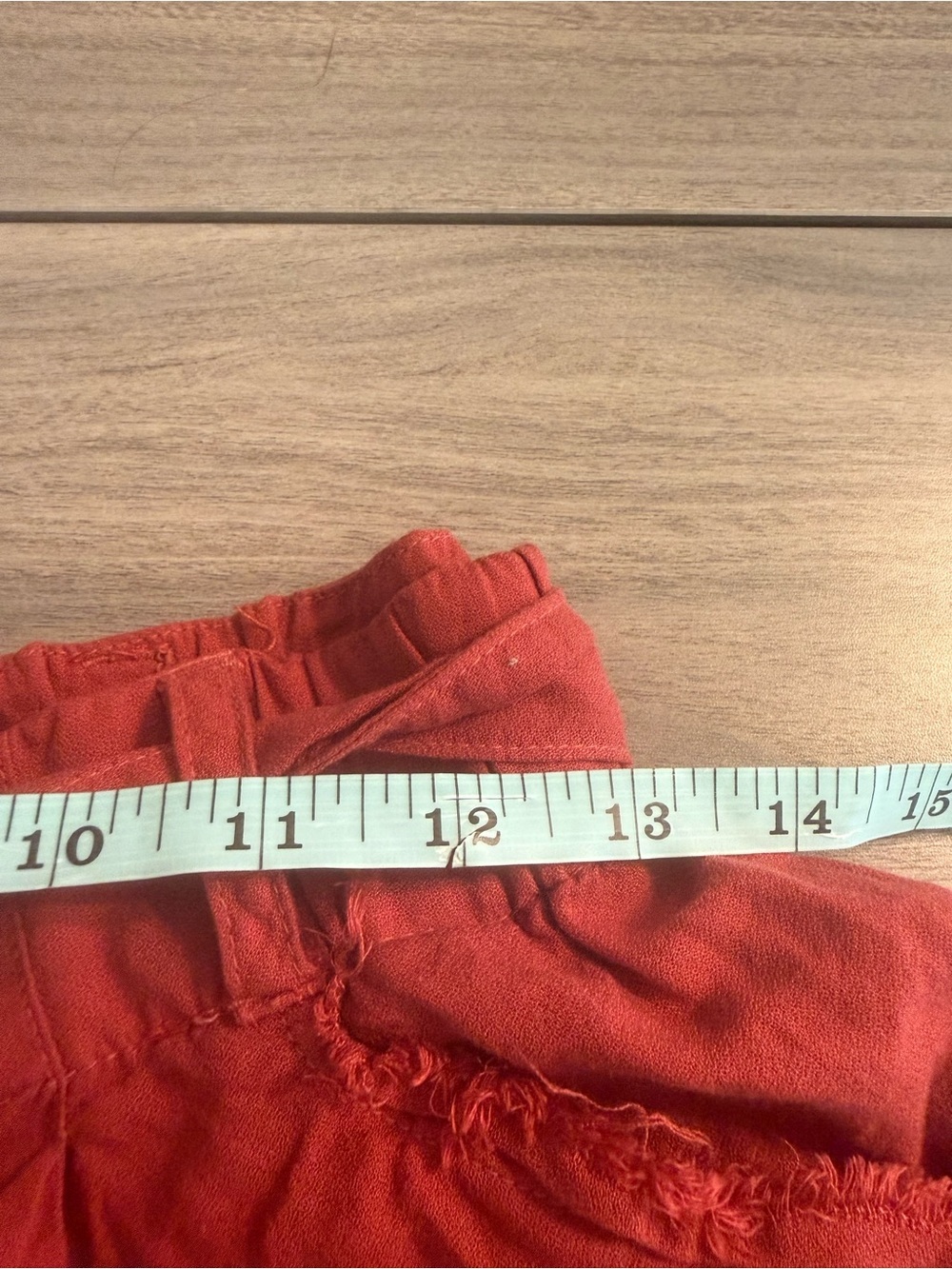 Splendid Coral Red High-Waist Tie-Front Shorts - Picture 3 of 6